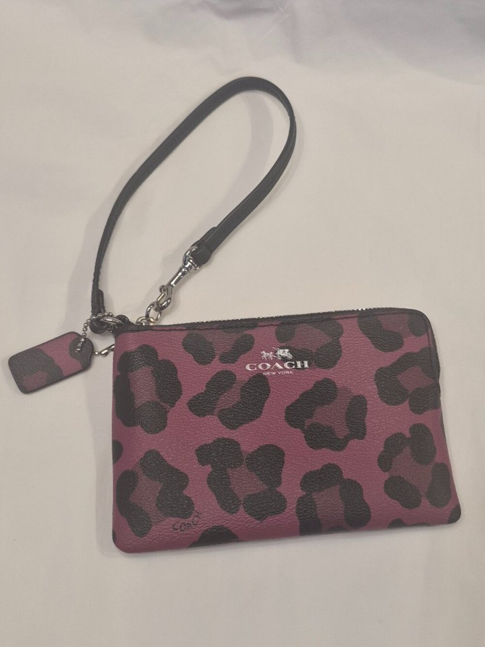 Coach Ocelot Purple / Black Wristlet